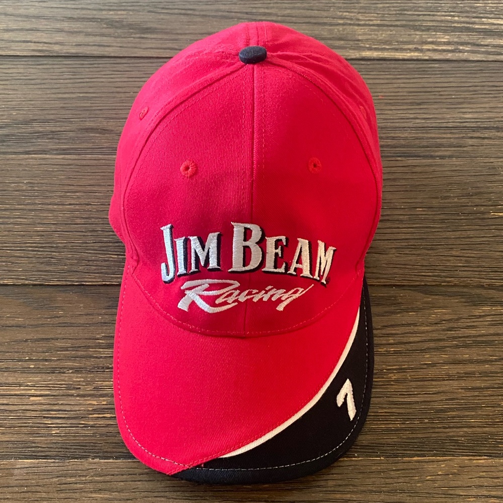 Jim Beam Racing Hat Cap Adjustable Red Black One Size Robby Gordon NASCAR